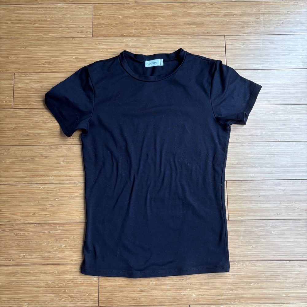 Glassons black cotton baby tee
